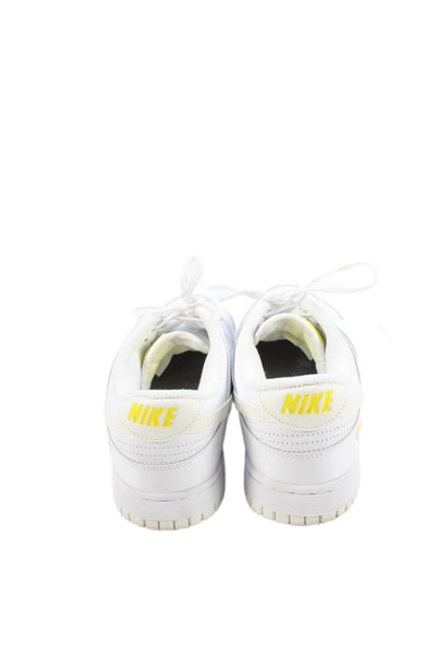 Nike Womens Leather Paneled Sneakers White Size 8.5