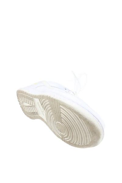 Nike Womens Leather Paneled Sneakers White Size 8.5