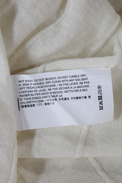 Theory Womens Cardigan Ivory Wool Blend V Neck Long Sleeve Size S
