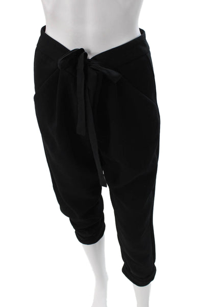 Wilfred Women Cropped Black Tie Waist Pants Size 2