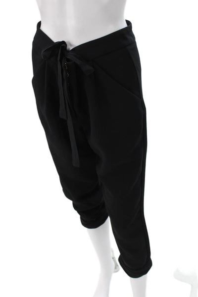 Wilfred Women Cropped Black Tie Waist Pants Size 2