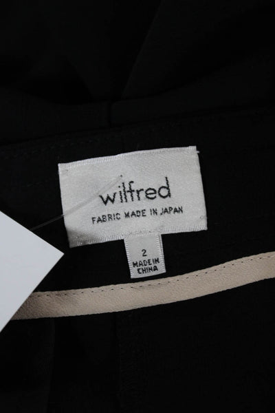 Wilfred Women Cropped Black Tie Waist Pants Size 2