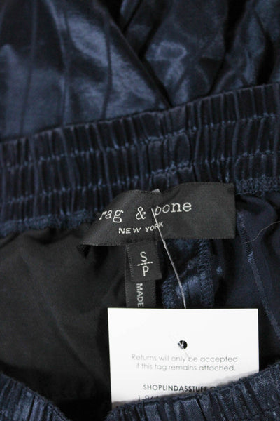 Rag & Bone Womens Jogger Pants Blue Striped Viscose Blend Pull On Size S