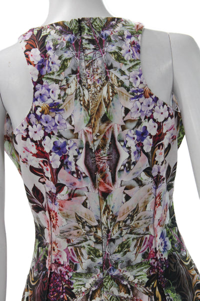 Zara Womens Sheath Halter Short Floral Dress Cotton Blend Size M