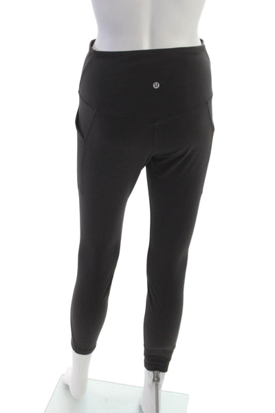 Lululemon Womens Ankle Leggings Black Nylon Size 8