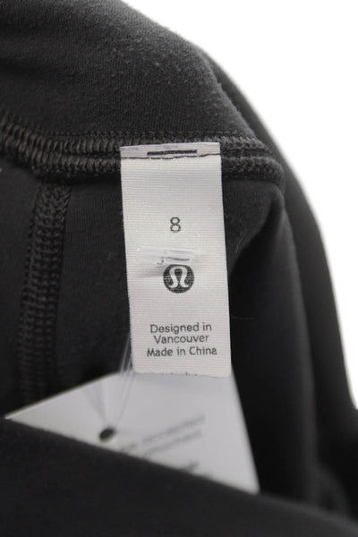Lululemon Womens Ankle Leggings Black Nylon Size 8