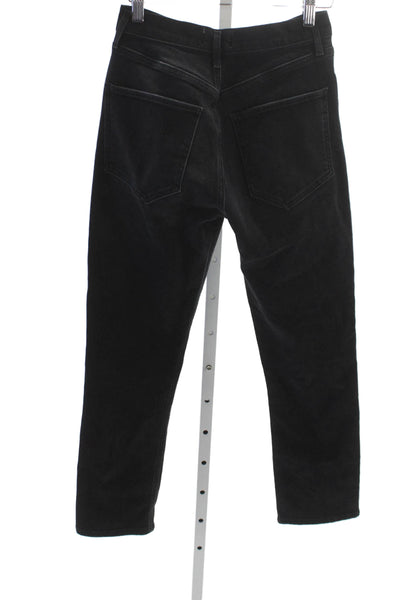 Agolde Womens Straight High Rise Black Jeans Cotton Blend Size 25