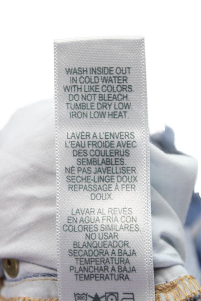 Frame Women Skinny Jeans Blue Cotton Blend Size 28