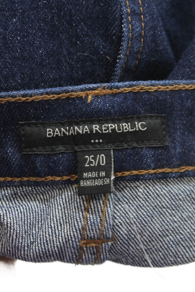 Banana Republic Women Blue Cotton Shorts Size 25