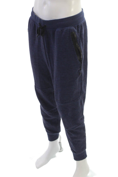 Spyder Mens Jogger Pants Blue Drawstring Cotton Inseam 28 Size L