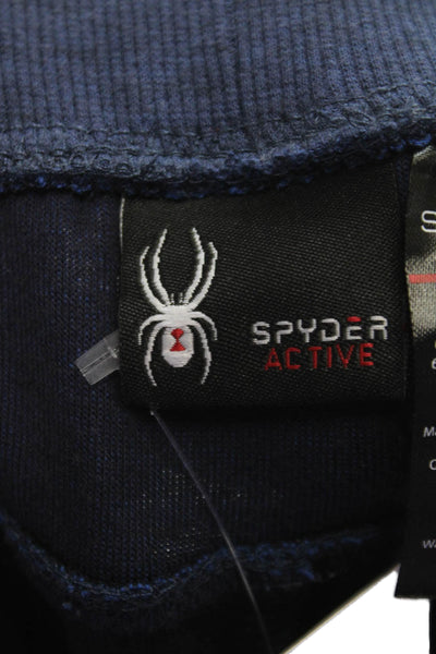 Spyder Mens Jogger Pants Blue Drawstring Cotton Inseam 28 Size L