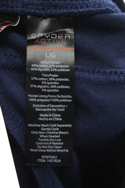 Spyder Mens Blue Cotton Jogger Pants Drawstring Size L