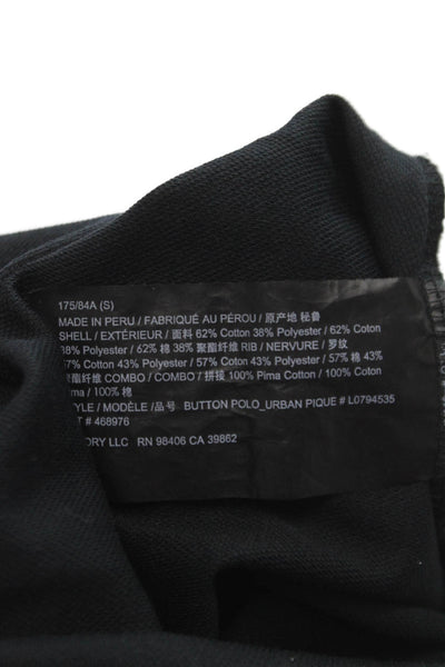 Theory Mens Short Sleeve Casual Polo Shirt Black Size S