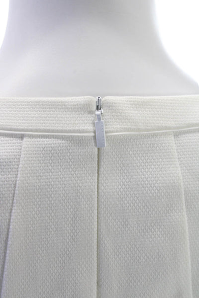 Boss Hugo Boss Womens Sheath Dress Ivory Cotton Sleeveless Round Neck Size 8