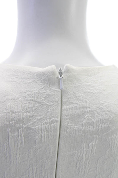 Prose & Poetry Womens Mini Dress White Sleeveless Round Neck Zip Size XS