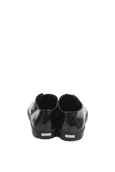 Lafayette 148 New York Women's Patent Leather Slip-On Loafers Shoes Black Size 1