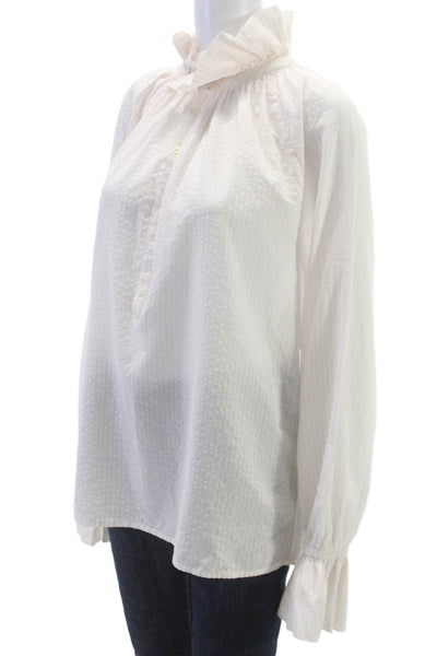 Citizens of Humanity Womens Tunic White Cotton Striped Long Sleeve Size XL