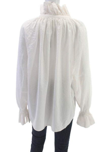 Citizens of Humanity Womens Tunic White Cotton Striped Long Sleeve Size XL