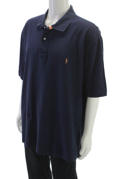 Polo Ralph Lauren Mens Short Sleeve Cotton Solid Collared Polo Shirt Size 2XLT