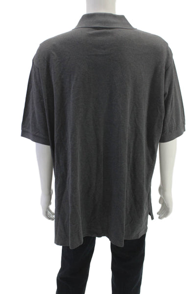 Polo Ralph Lauren Mens Polo Shirt Gray Cotton Collared Short Sleeve Size 2XL