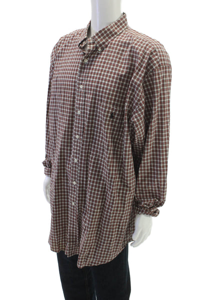 Ralph Lauren Mens Red Check Long Sleeve Cotton Button Shirt Big Tall Size 2XL