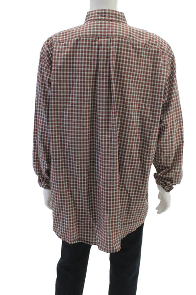 Ralph Lauren Mens Red Check Long Sleeve Cotton Button Shirt Big Tall Size 2XL