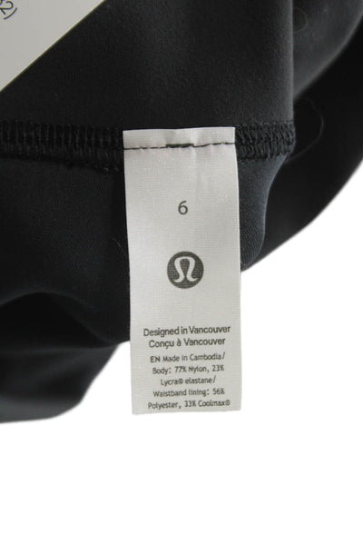 Lululemon Womens Ankle Leggings Black Nylon Size 6