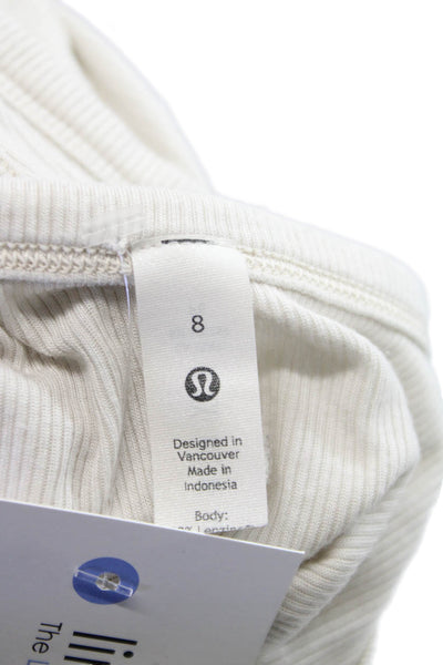 Lululemon Women Basic Sleeveless Scoop Neck Lenzing Tank Beige Size 8