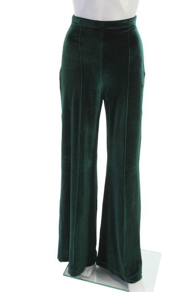 Ripley Rader Womens Dress Pants Velvet Green Pull On Size 2