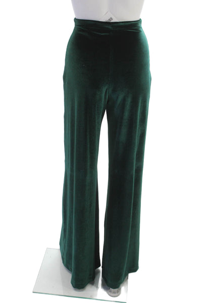 Ripley Rader Womens Dress Pants Velvet Green Pull On Size 2