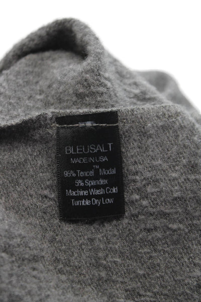 Bleusalt Womens Maxi Dress Gray Crew Neck Long Sleeve Size 2