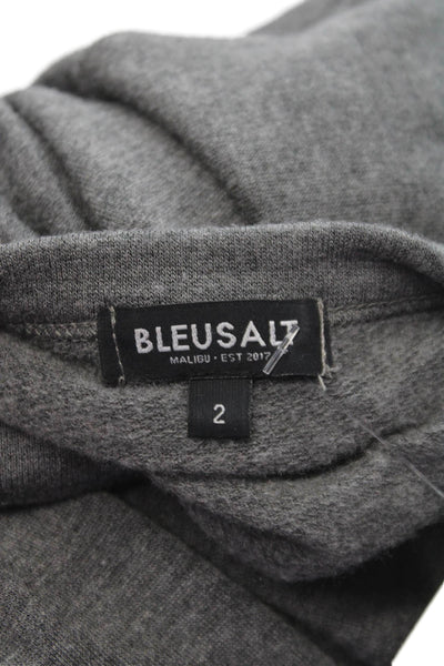 Bleusalt Womens Maxi Dress Gray Crew Neck Long Sleeve Size 2