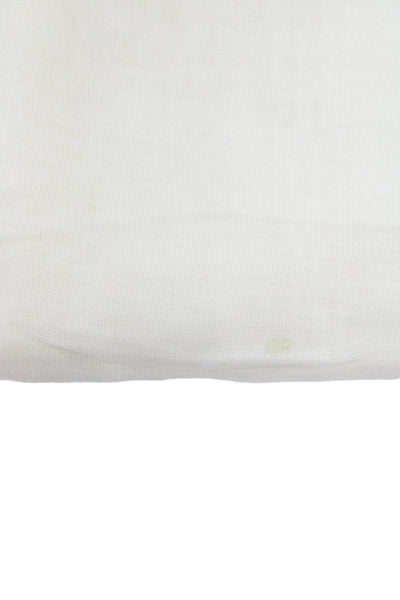Bottega Veneta Womens Cotton Fringe Edge Scarf White Size 72"X28"