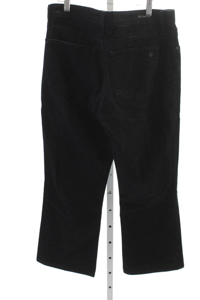 Alexa Chung Womens Straight Black Cotton Jeans Button Size 30