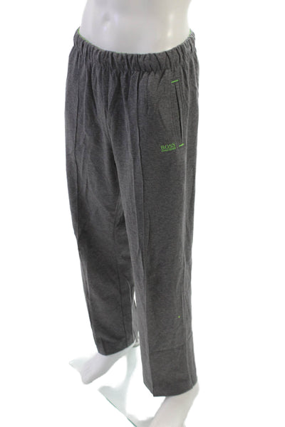 Boss Hugo Boss Men's Gray Cotton Blend Track Pants Drawstring Size XL