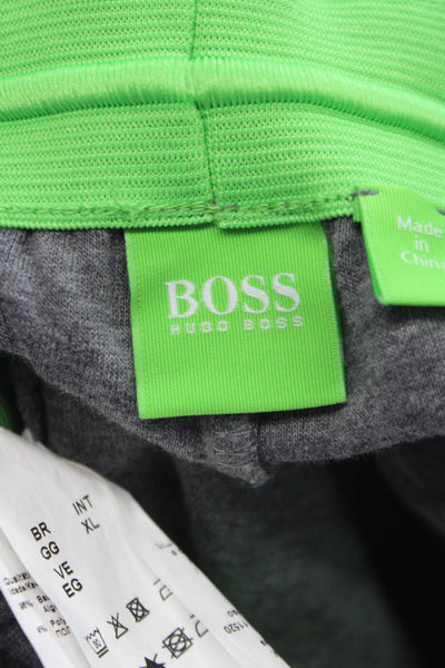 Boss Hugo Boss Men's Gray Cotton Blend Track Pants Drawstring Size XL