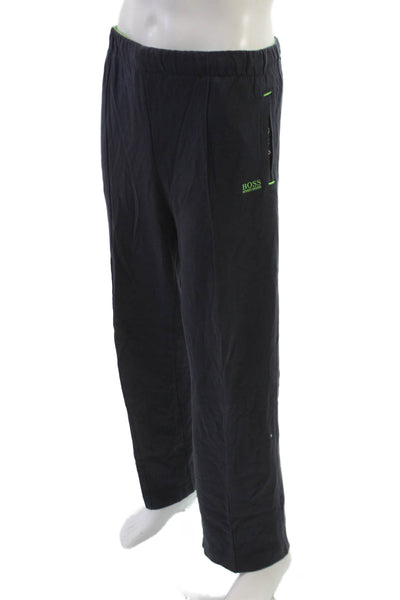Boss Hugo Boss Mens Track Pants Black Cotton Pull On Solid Fall Size XL