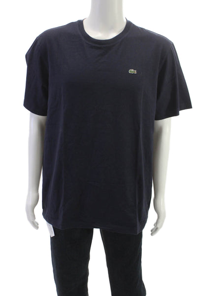 Lacoste Mens Blue 100% Cotton Crew Neck Short Sleeve T-Shirt Size 8