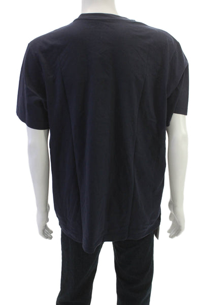 Lacoste Mens Blue 100% Cotton Crew Neck Short Sleeve T-Shirt Size 8