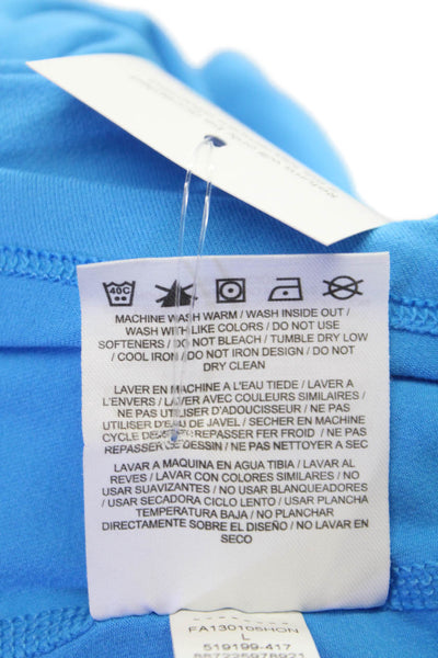 Nike Mens 1/2 Zipper Long Sleeves Mock Neck Shirt Blue Size Large