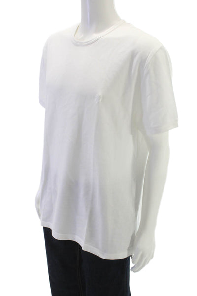 Vilebrequin Mens T-Shirt White Cotton Crew Neck Short Sleeve Size 2XL