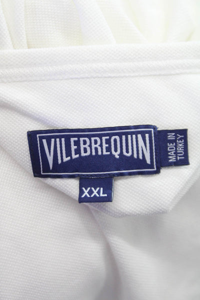 Vilebrequin Mens T-Shirt White Cotton Crew Neck Short Sleeve Size 2XL