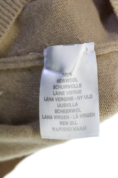 Burberry London Womens Beige Argyle Pullover Sweater Crew Neck Size S