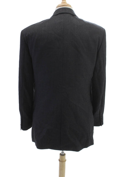 Boss Hugo Boss Mens 2 Piece Wool Suit Jacket Gray Button Solid Size 40