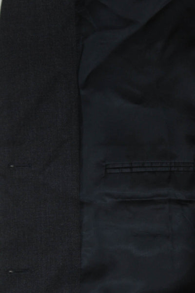 Boss Hugo Boss Mens 2 Piece Wool Suit Jacket Gray Button Solid Size 40