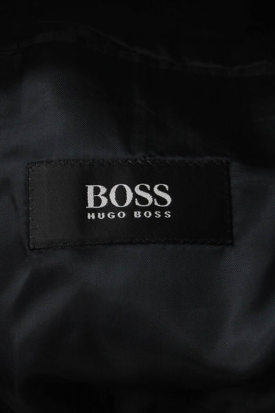 Boss Hugo Boss Mens 2 Piece Wool Suit Jacket Gray Button Solid Size 40