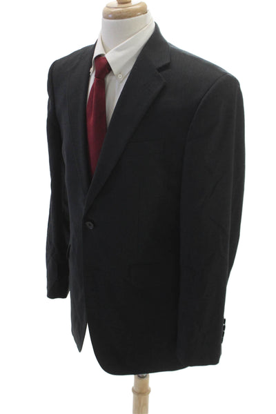 Charles Tyrwhitt Mens Wool Blazer Gray Button Size 40
