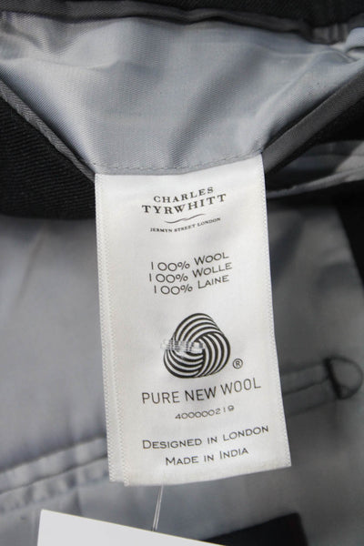 Charles Tyrwhitt Mens Wool Blazer Gray Button Size 40