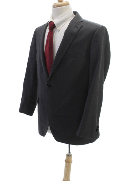 Indochino Mens Gray Wool Button Blazer Size 42