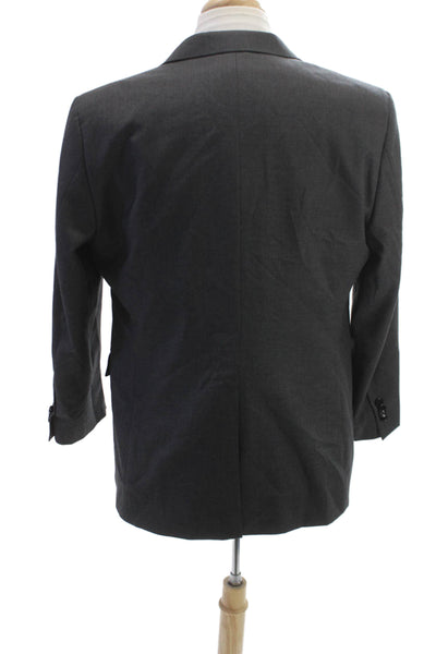 Indochino Mens Gray Wool Button Blazer Size 42